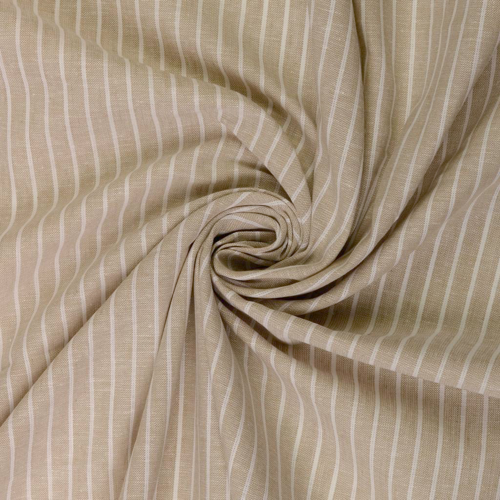 Acheter 007-sable Rayures à motifs demi lin * A partir de 50 cm