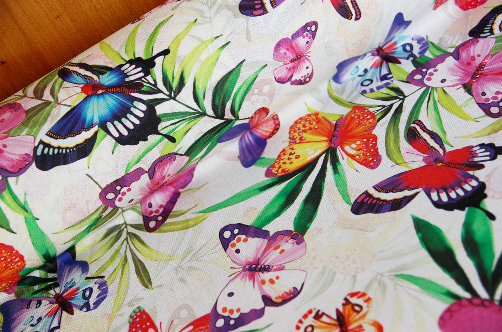 Buy 003-butterflies Half panama coated | Water-repellent * From 50 cm