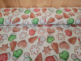 Coton imprimé Noël bio * A partir de 25 cm - 0