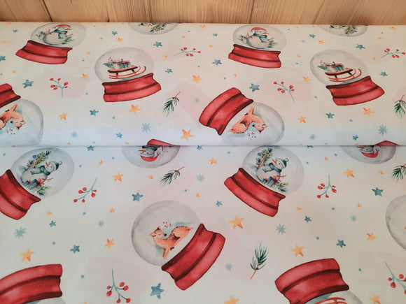 Coton imprimé Noël bio * A partir de 25 cm