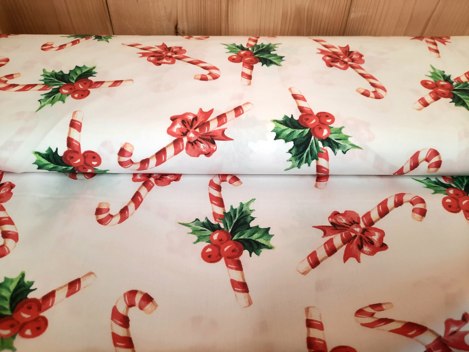 Kaufen 020-zuckerstange Baumwolldruck Weihnachten Bio * Ab 25 cm