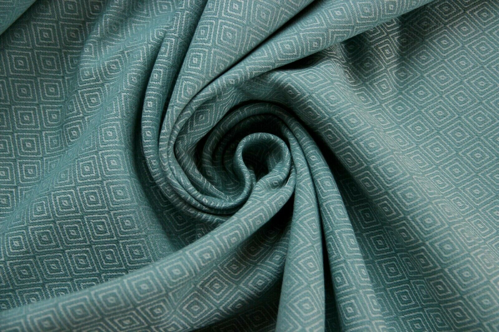 Tissu décoratif Materware turquoise - jacquard ethnique - mélange de coton *à partir de 25cm  - 0