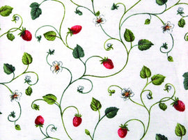 Tissu déco fraisier * A partir de 50 cm - 0