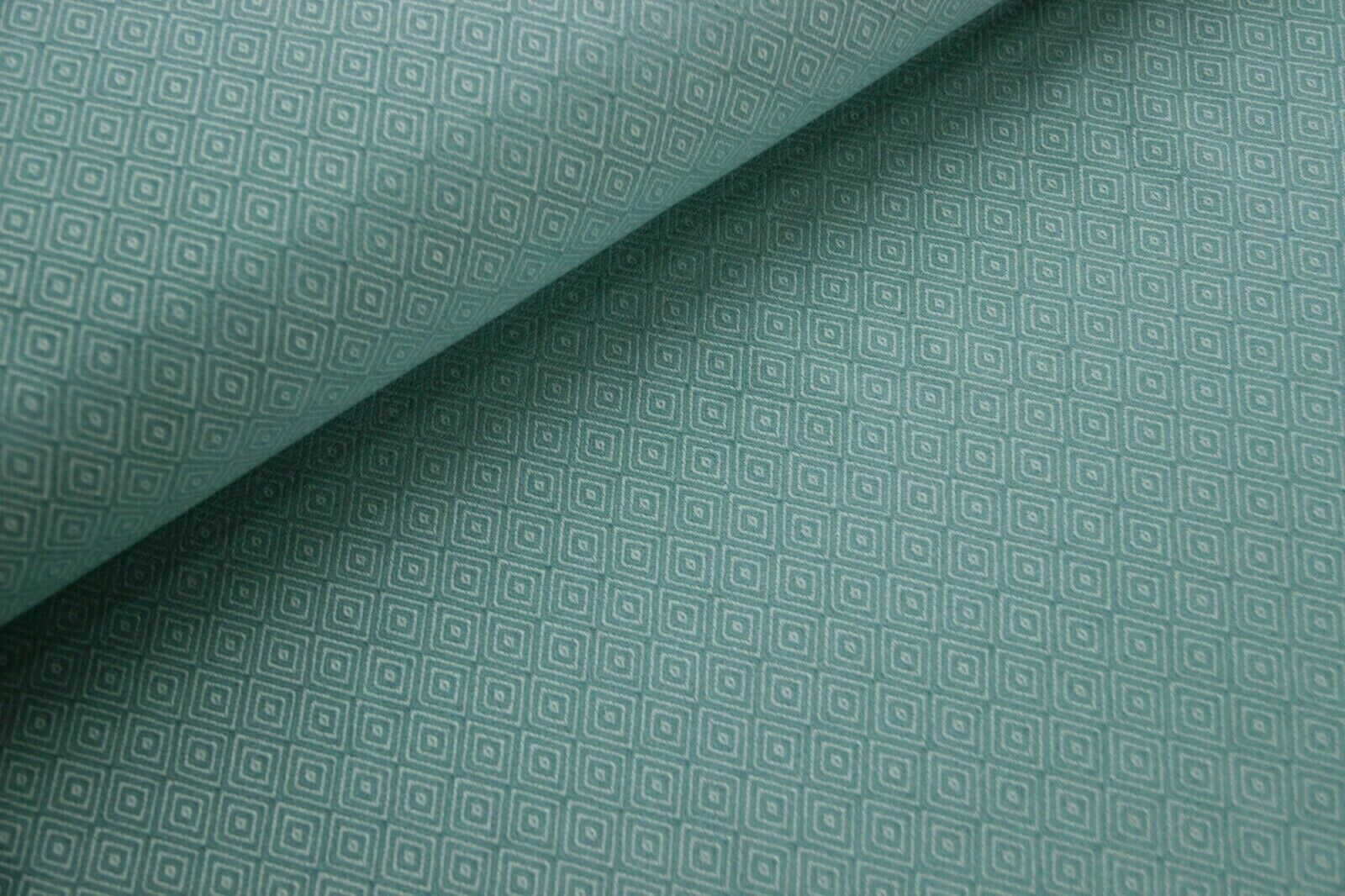 Tissu décoratif Materware turquoise - jacquard ethnique - mélange de coton *à partir de 25cm 