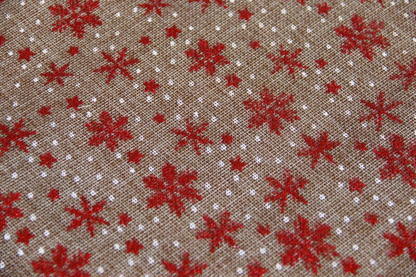 Jute snowflake red glittering * From 50 cm