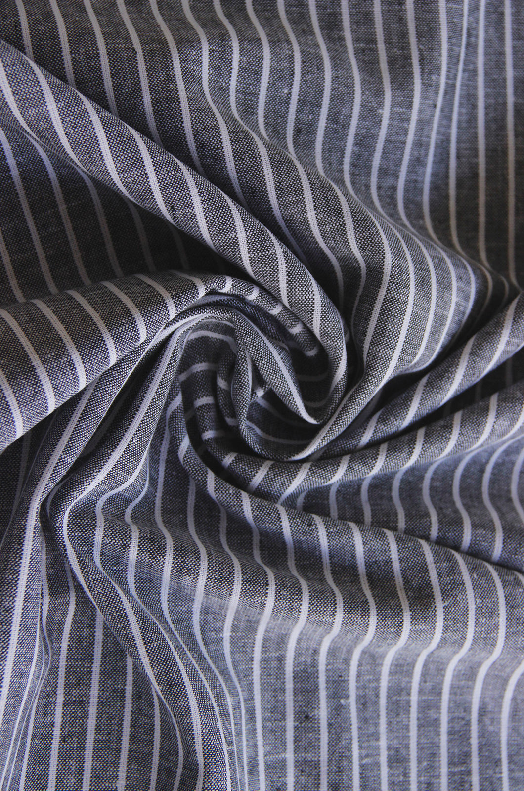 Buy 069-black Half linen patterned stripes * From 50 cm