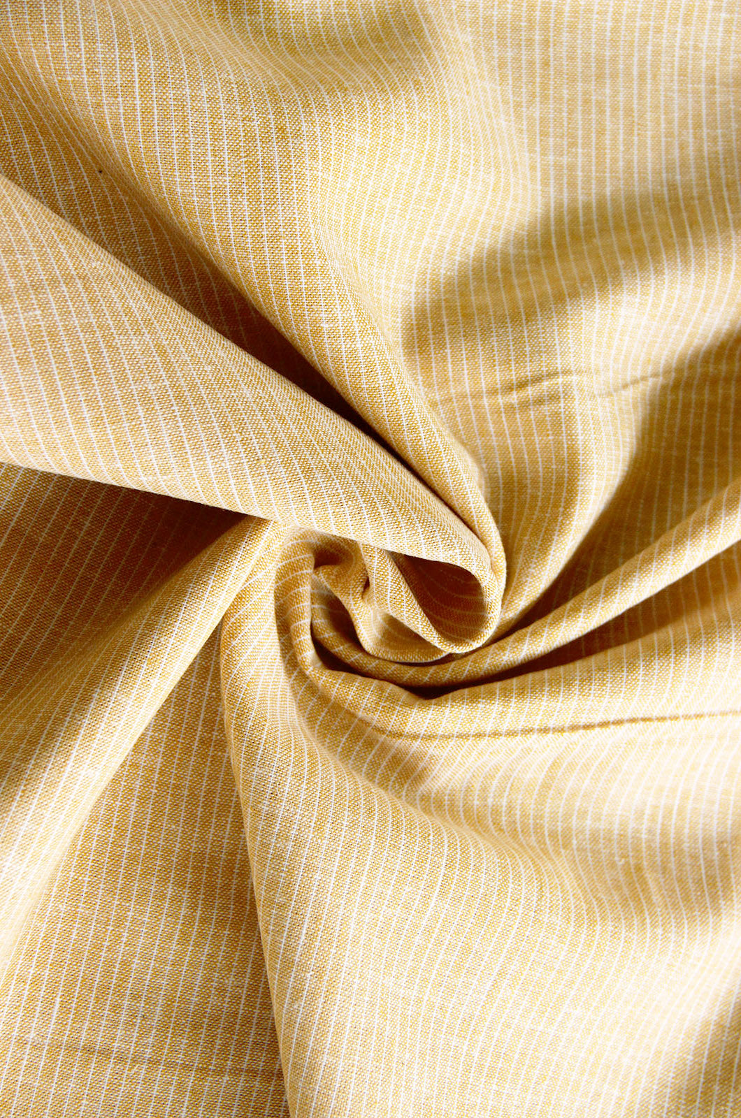 Buy 003-ochre Half linen patterned fine stripes * From 50 cm