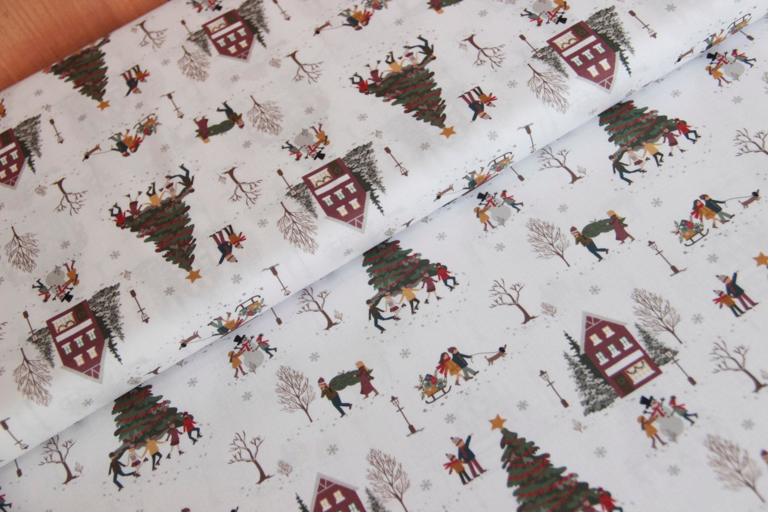 Cotton print Christmas organic * From 50 cm