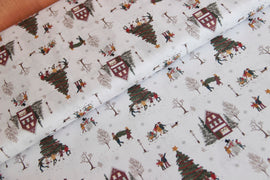 Buy 001-winter-leisure Cotton print Christmas organic * From 50 cm