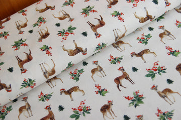 Buy 003-reindeer Cotton print Christmas organic * From 50 cm
