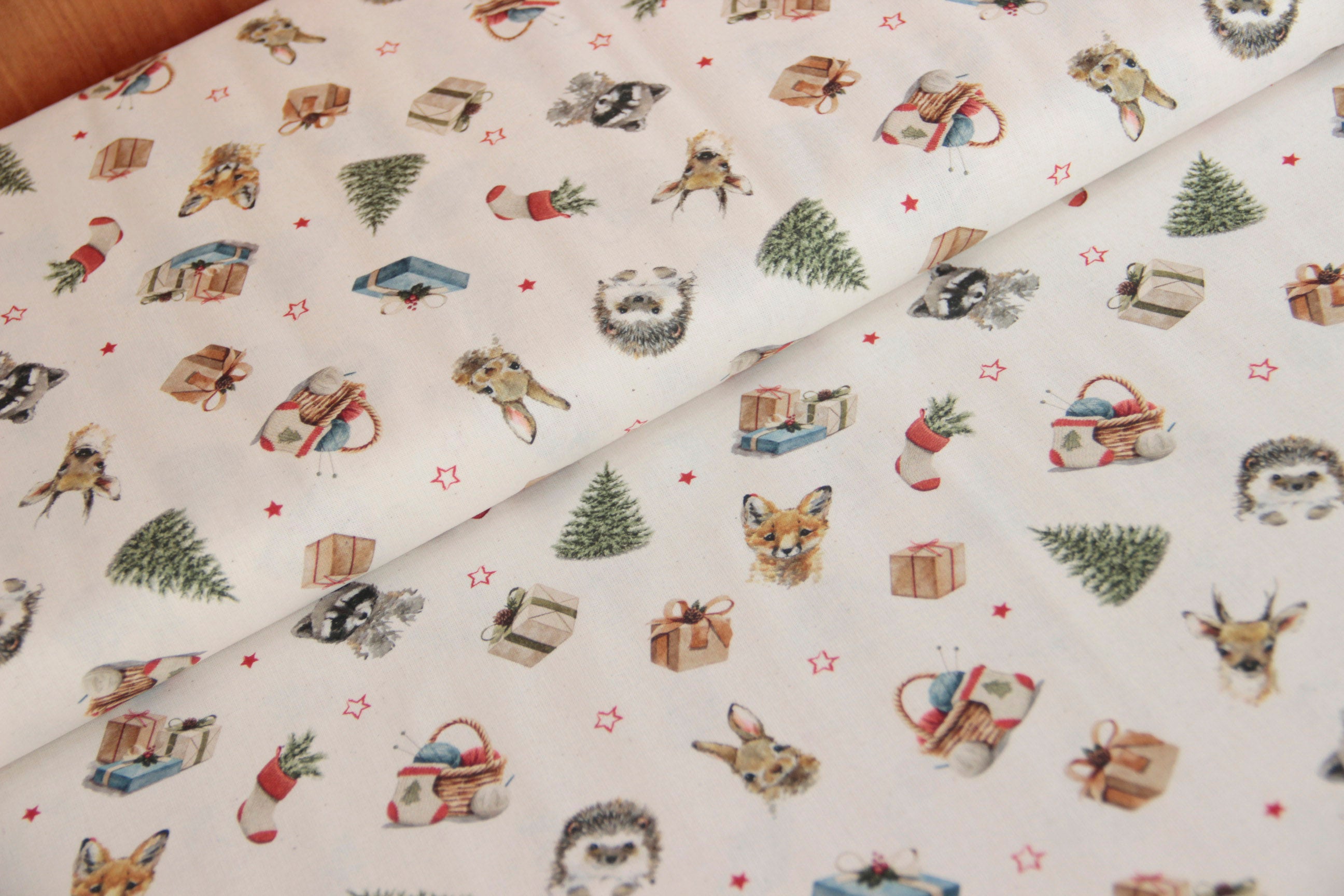 Cotton print Christmas organic * From 50 cm