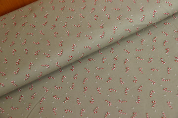 Buy 007-candy-canes Cotton print Christmas organic * From 50 cm