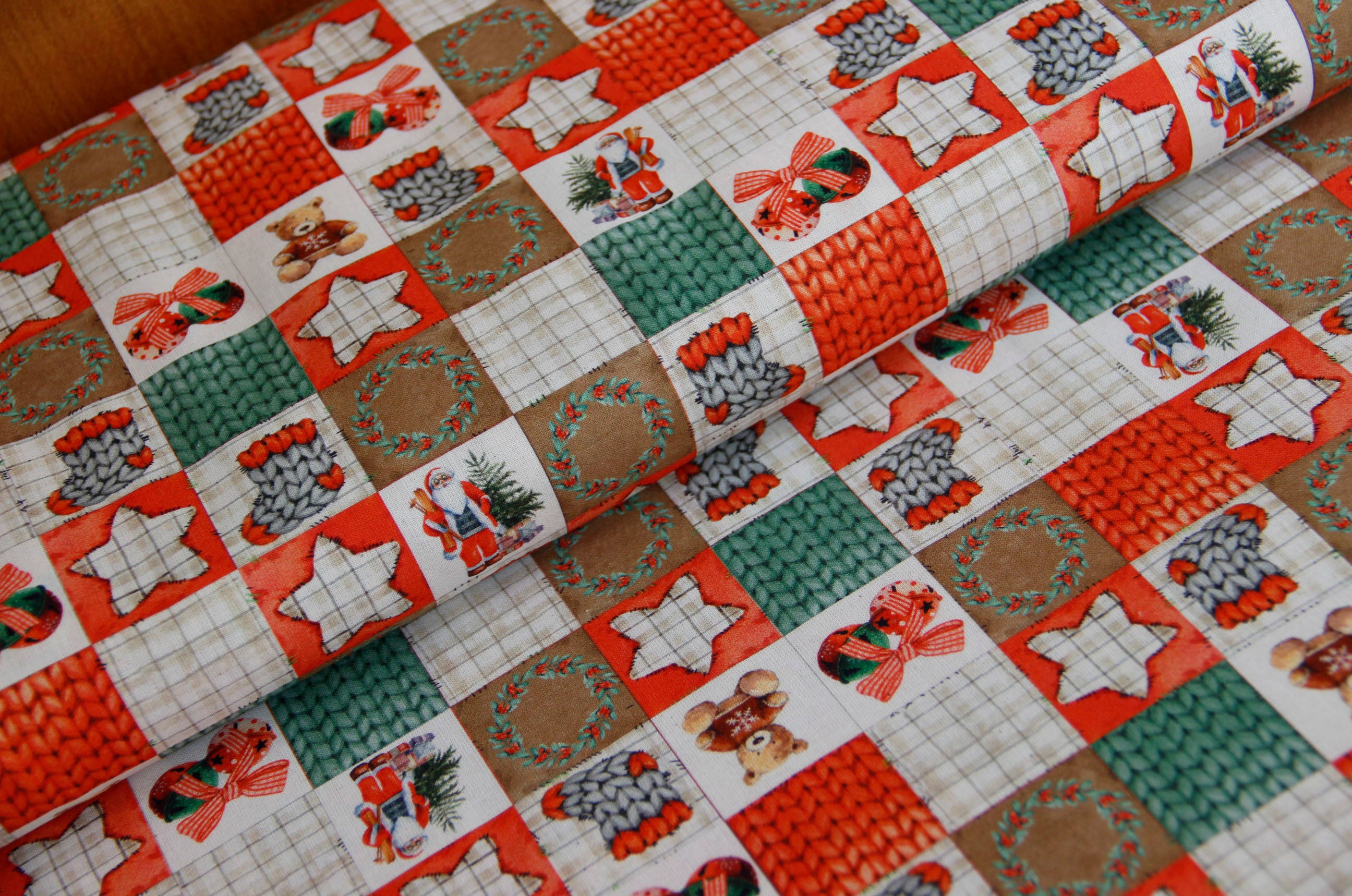 Cotton print Christmas organic * From 50 cm