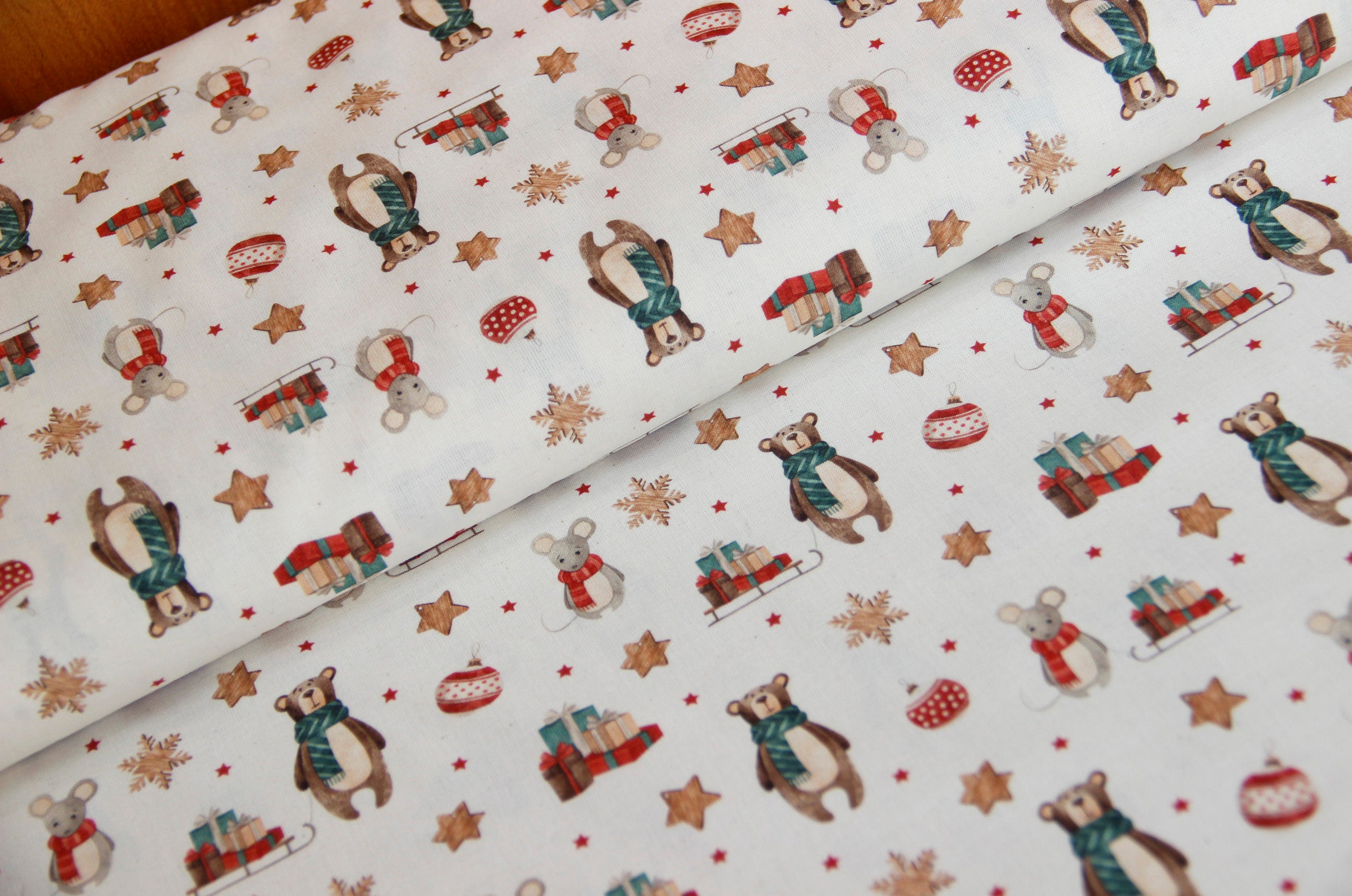 Cotton print Christmas organic * From 50 cm