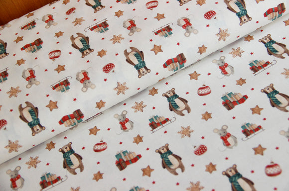 Baumwolldruck Weihnachten Bio * Ab 50 cm