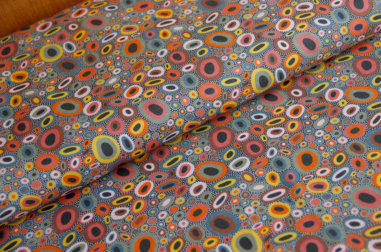 Buy 003-colorful-stones Cotton prints ethnic * From 50 cm