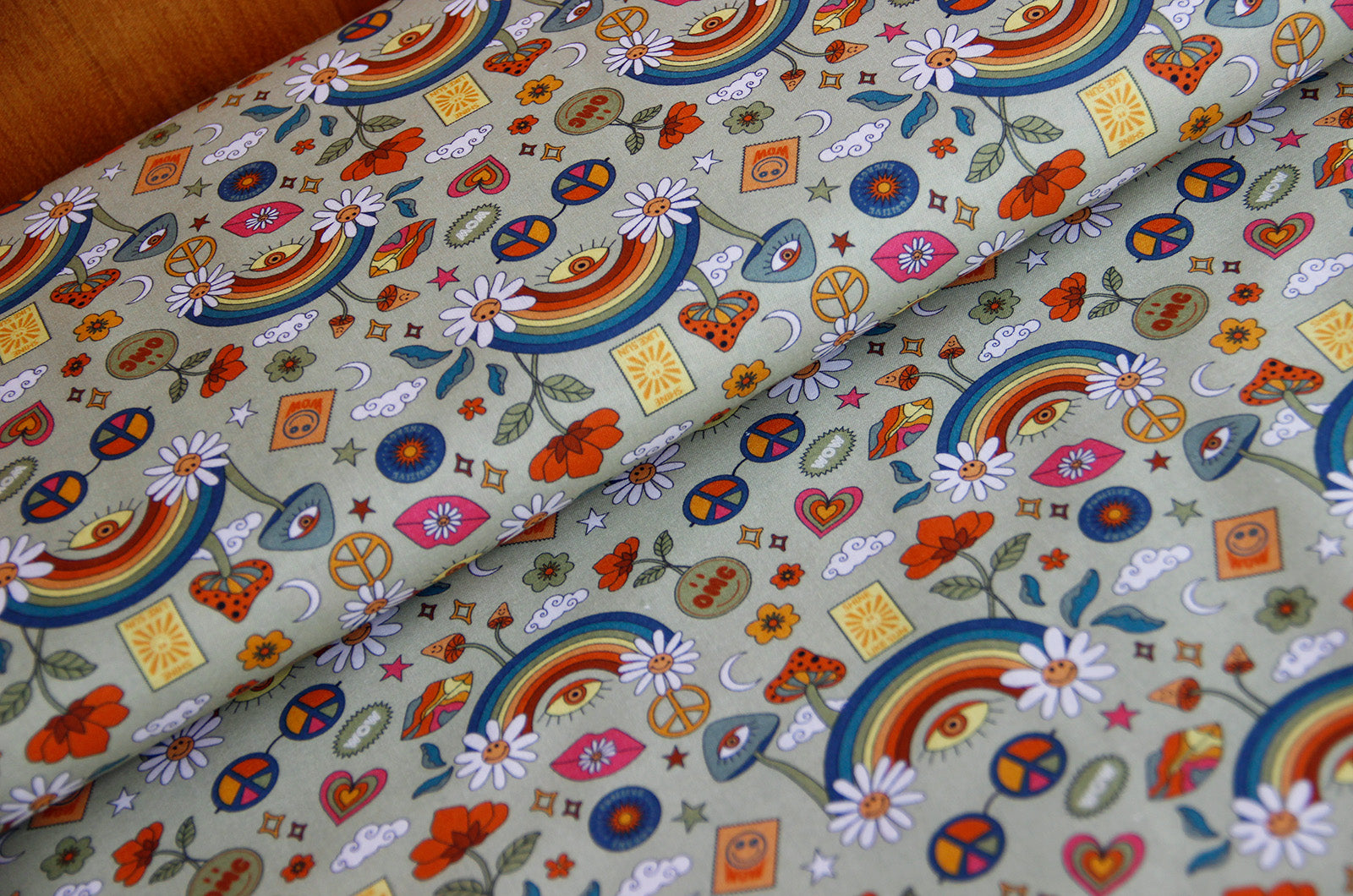 Cotton prints hippies * From 50 cm