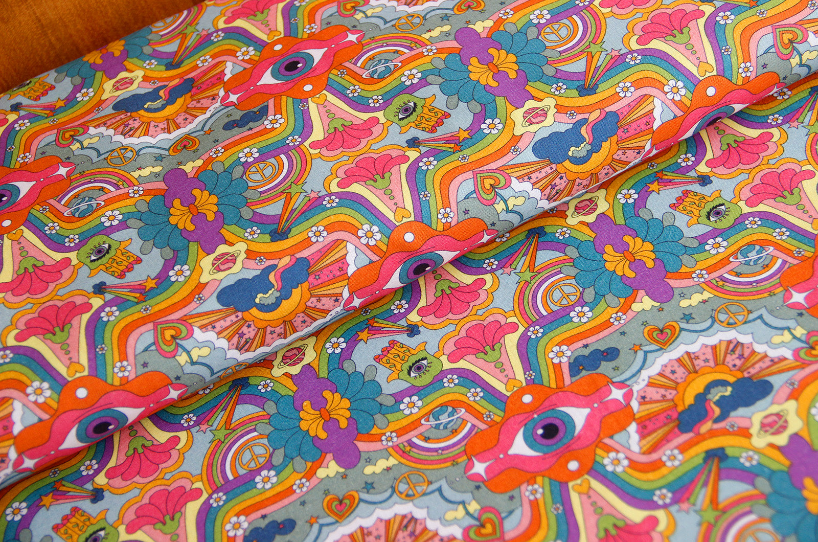 Cotton prints hippies * From 50 cm