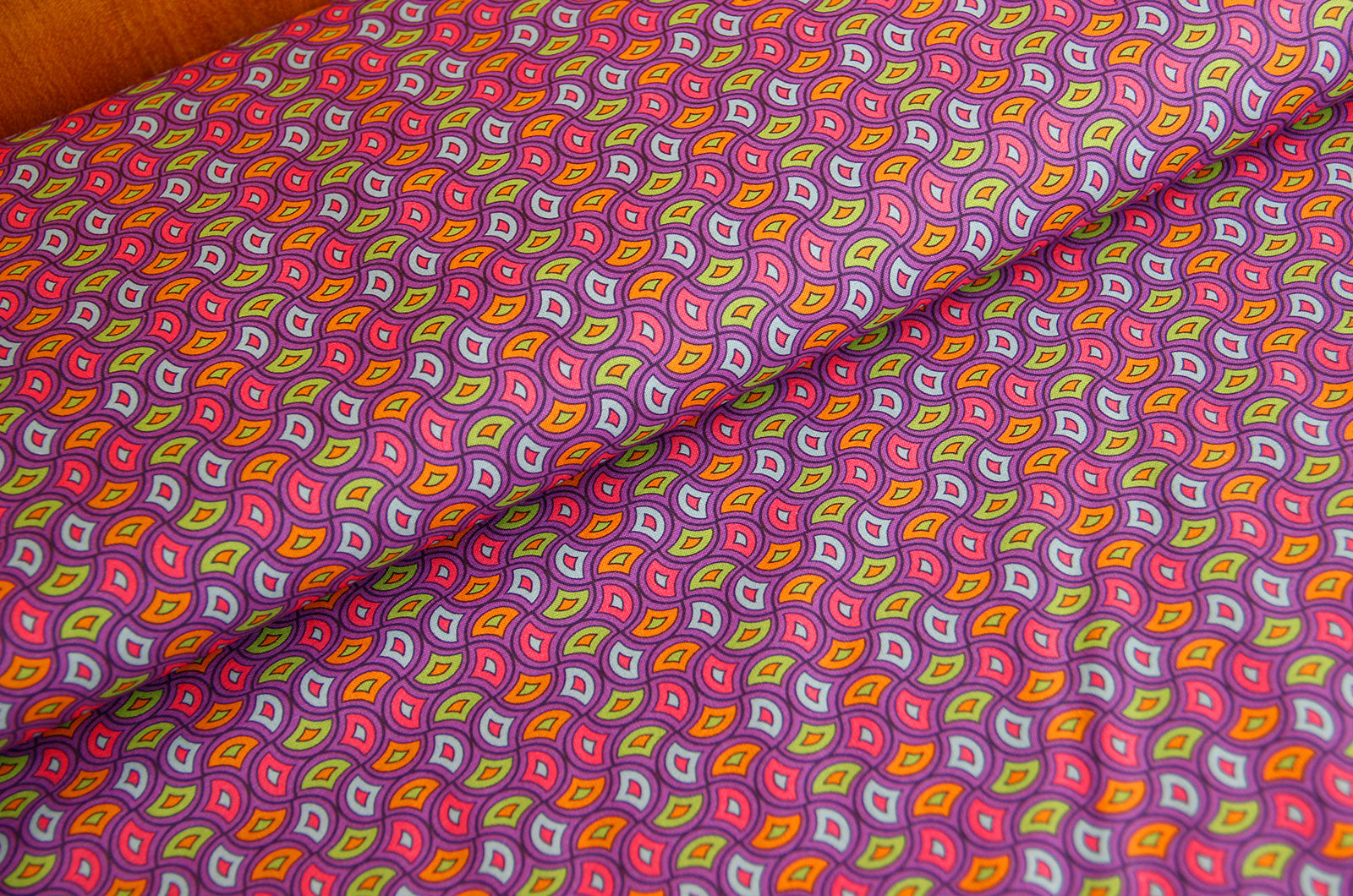 Buy 005-colorful-patterns-on-purple Cotton prints hippies * From 50 cm