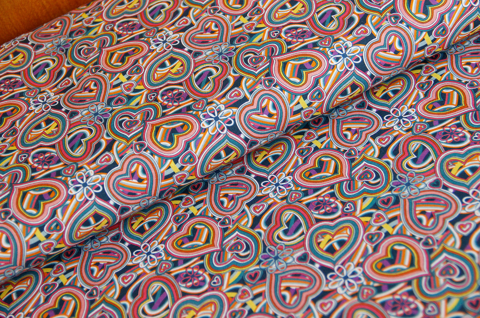 Acheter 006-coeurs-colores Coton imprimés hippies * A partir de 50 cm