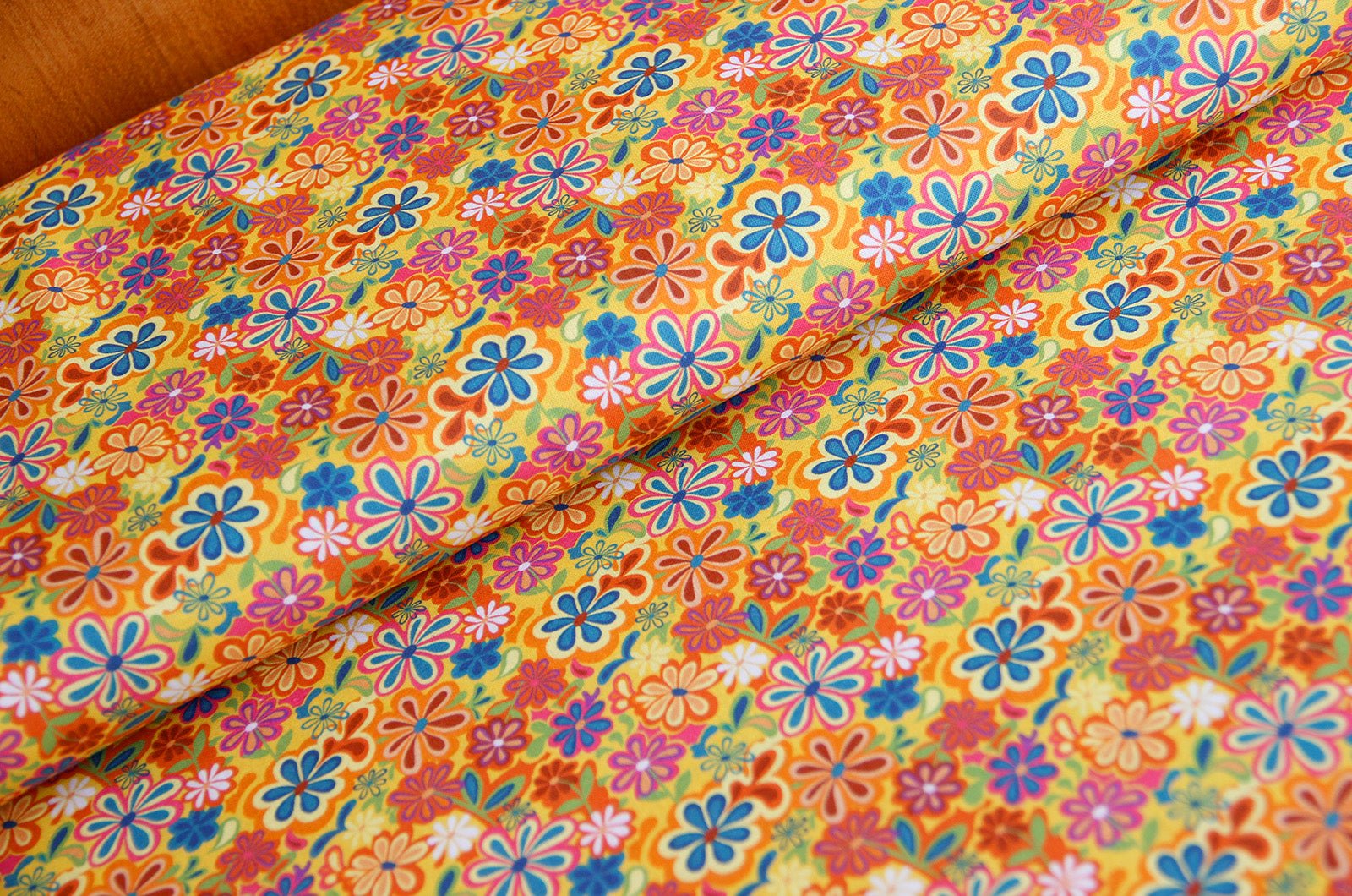 Buy 008-hippie-flowers Cotton prints hippies * From 50 cm