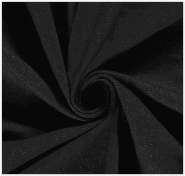 Buy 069-black Denim fabric 14 ounces *From 50 cm