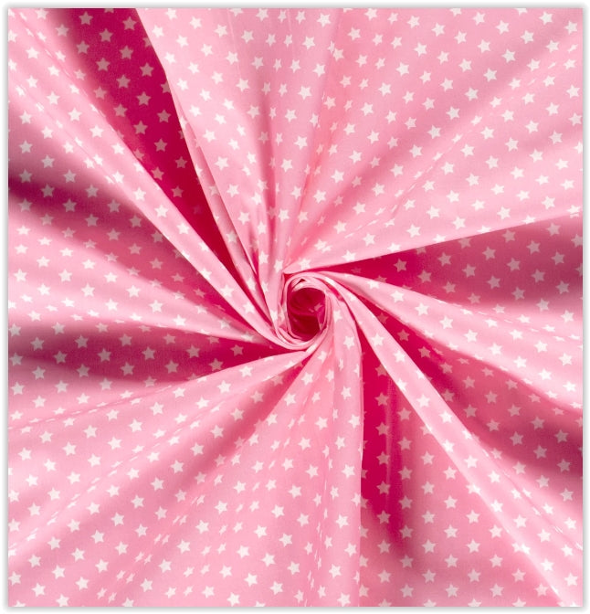 Buy 011-pink Cotton print stars 1cm * From 50cm