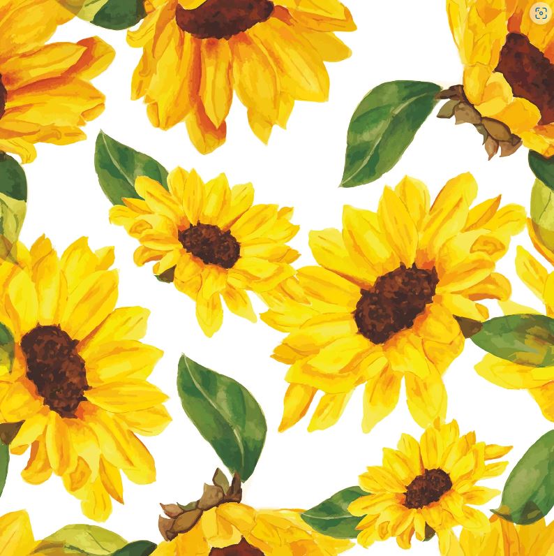 Buy 001-sunflowers Cotton prints floral * From 50 cm