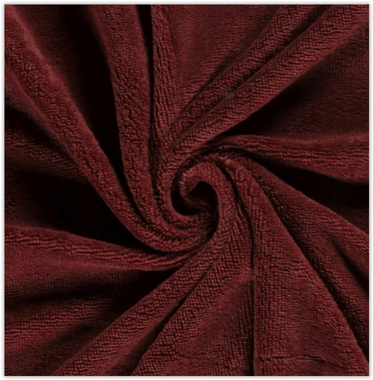 Buy 018-burgundy Bamboo terry cloth * From 50 cm