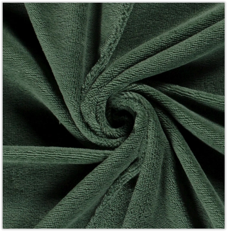 Buy 028-dark-green Bamboo terry cloth * From 50 cm