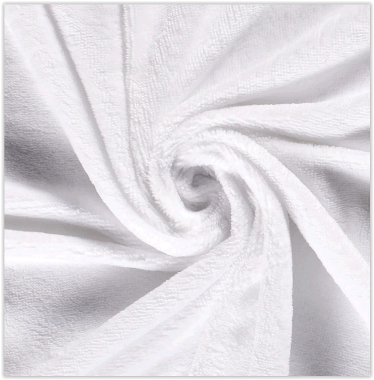 Acheter 050-blanc Tissu éponge bambou * A partir de 50 cm