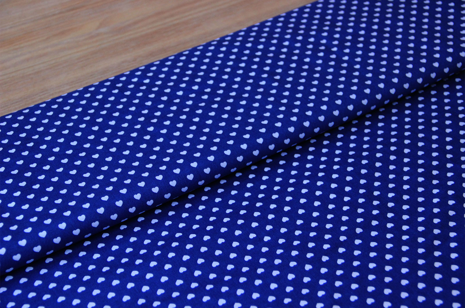 Acheter 005-bleu Coton imprimé coeurs * A partir de 50cm