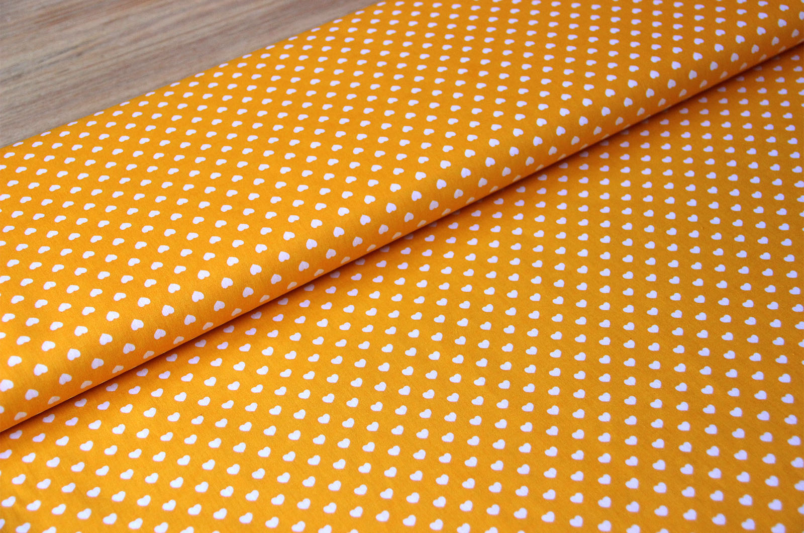 Buy 035-yellow Cotton print hearts * From 50cm