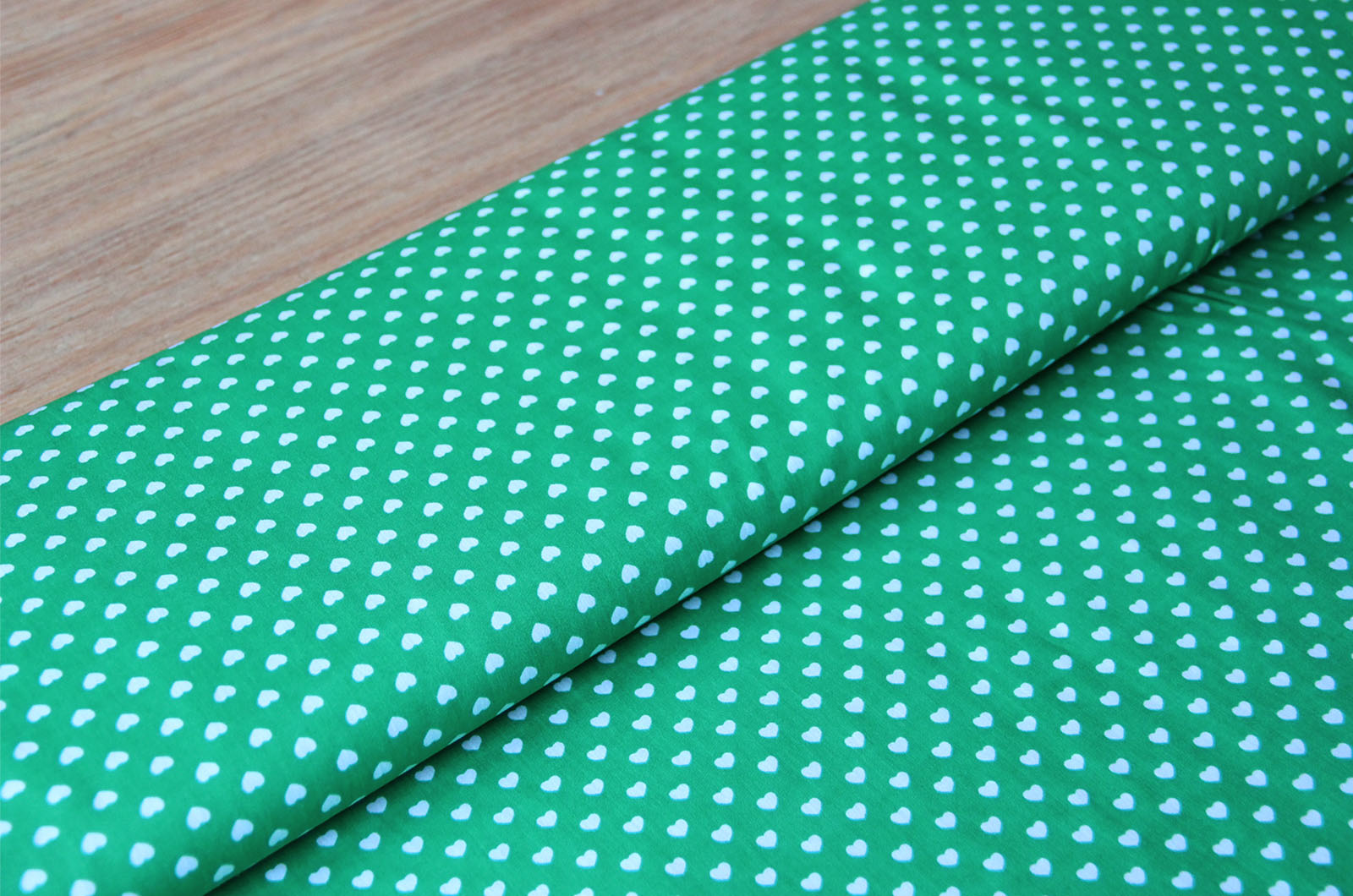 Acheter 025-vert Coton imprimé coeurs * A partir de 50cm