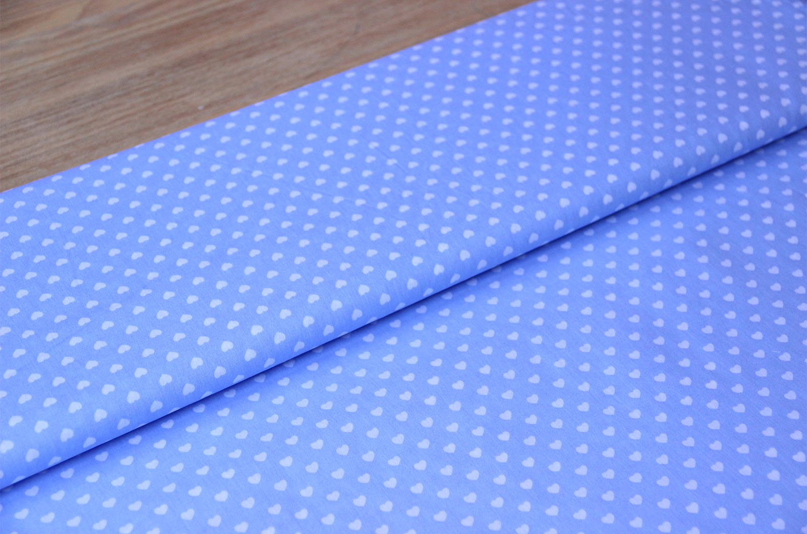 Acheter 002-bleu-bebe Coton imprimé coeurs * A partir de 50cm