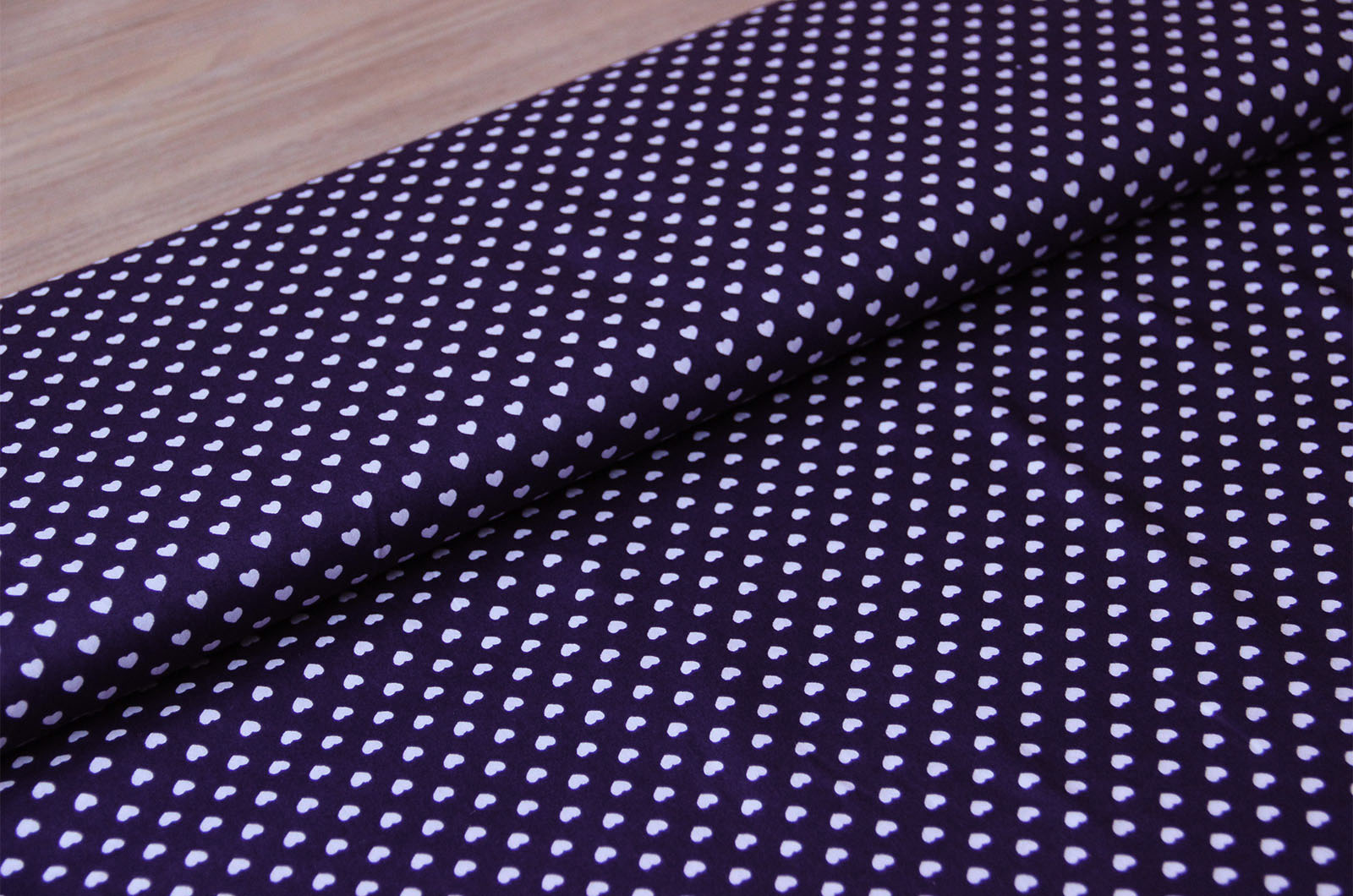 Acheter 045-violet Coton imprimé coeurs * A partir de 50cm