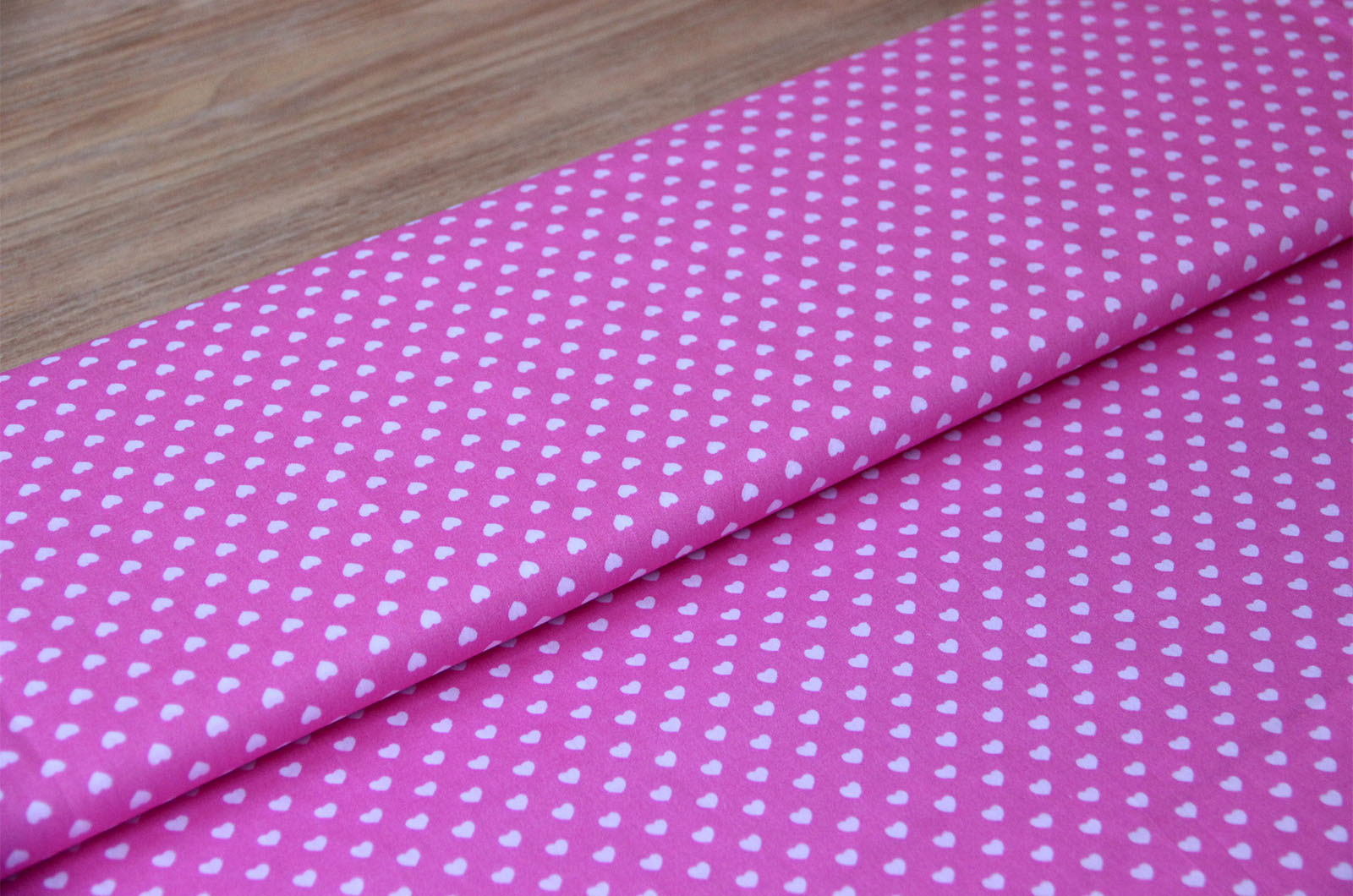 Buy 011-pink Cotton print hearts * From 50cm