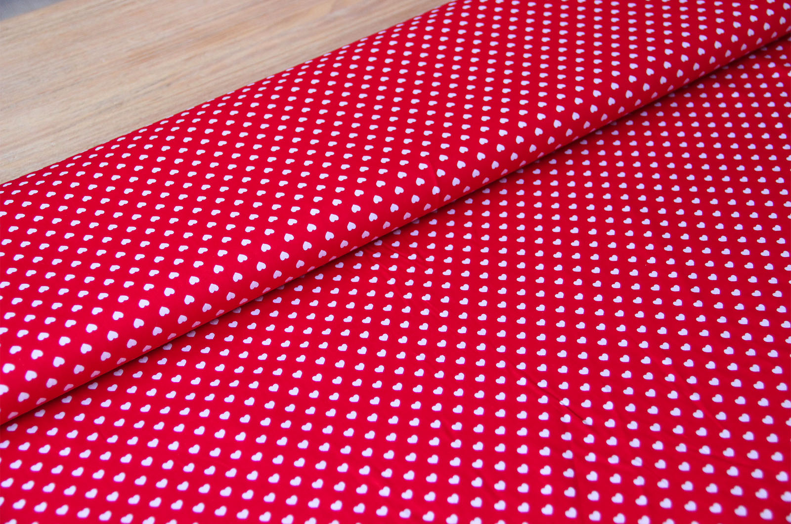 Acheter 015-rouge Coton imprimé coeurs * A partir de 50cm