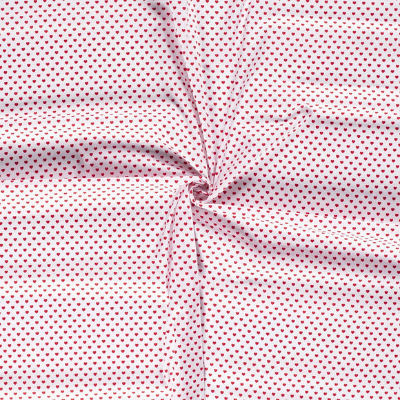 Coton imprimé coeurs * A partir de 50cm