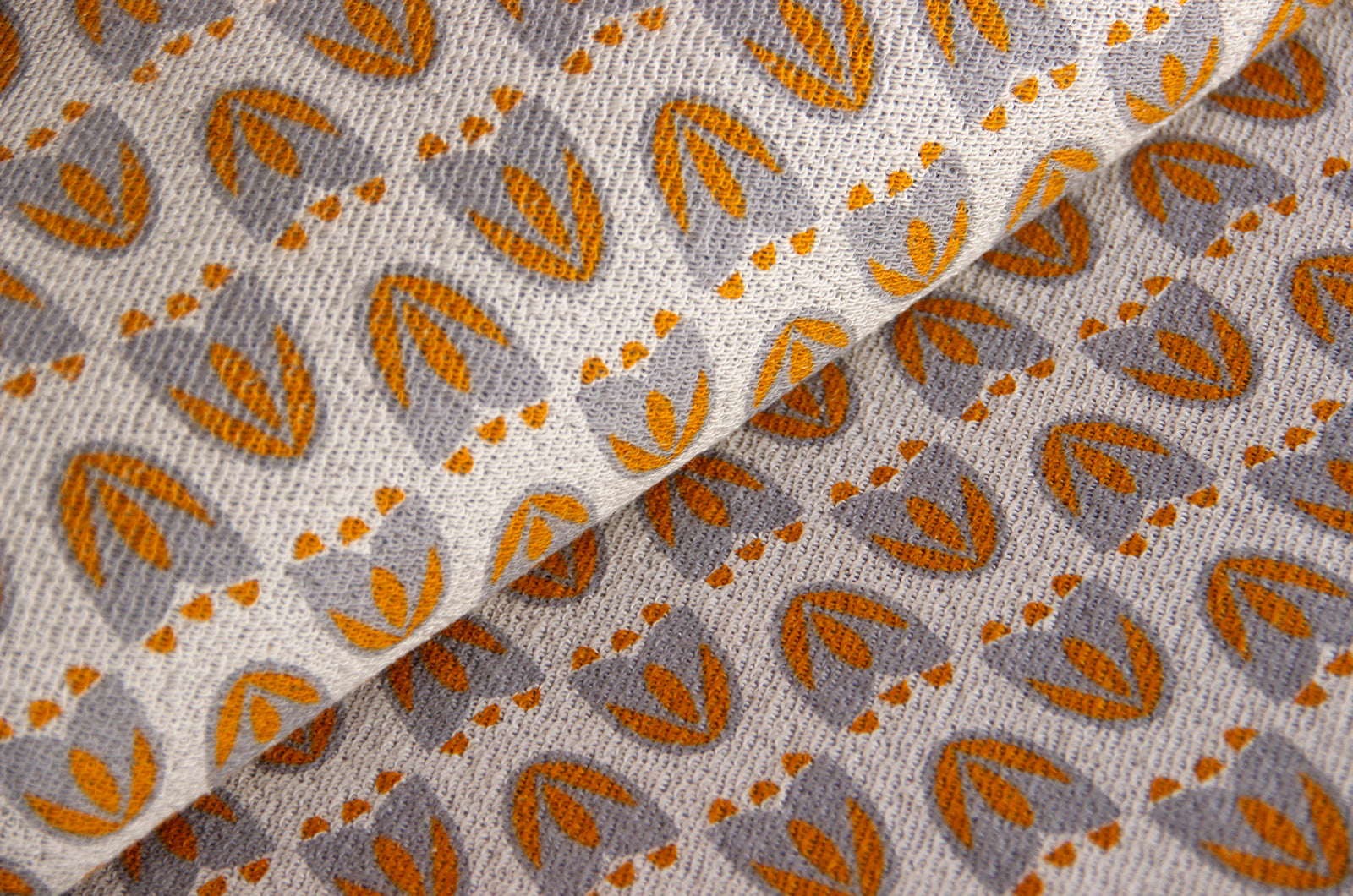 Buy 3003-ochre French Terry printed buds * From 50 cm