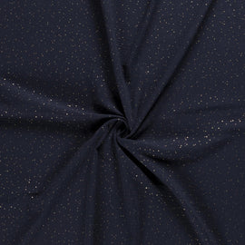 Acheter 008-marine Mousseline pois dorés - 20 coloris *A partir de 25 cm