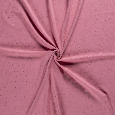 Acheter 013-vieux-rose Mousseline pois dorés - 20 coloris *A partir de 25 cm