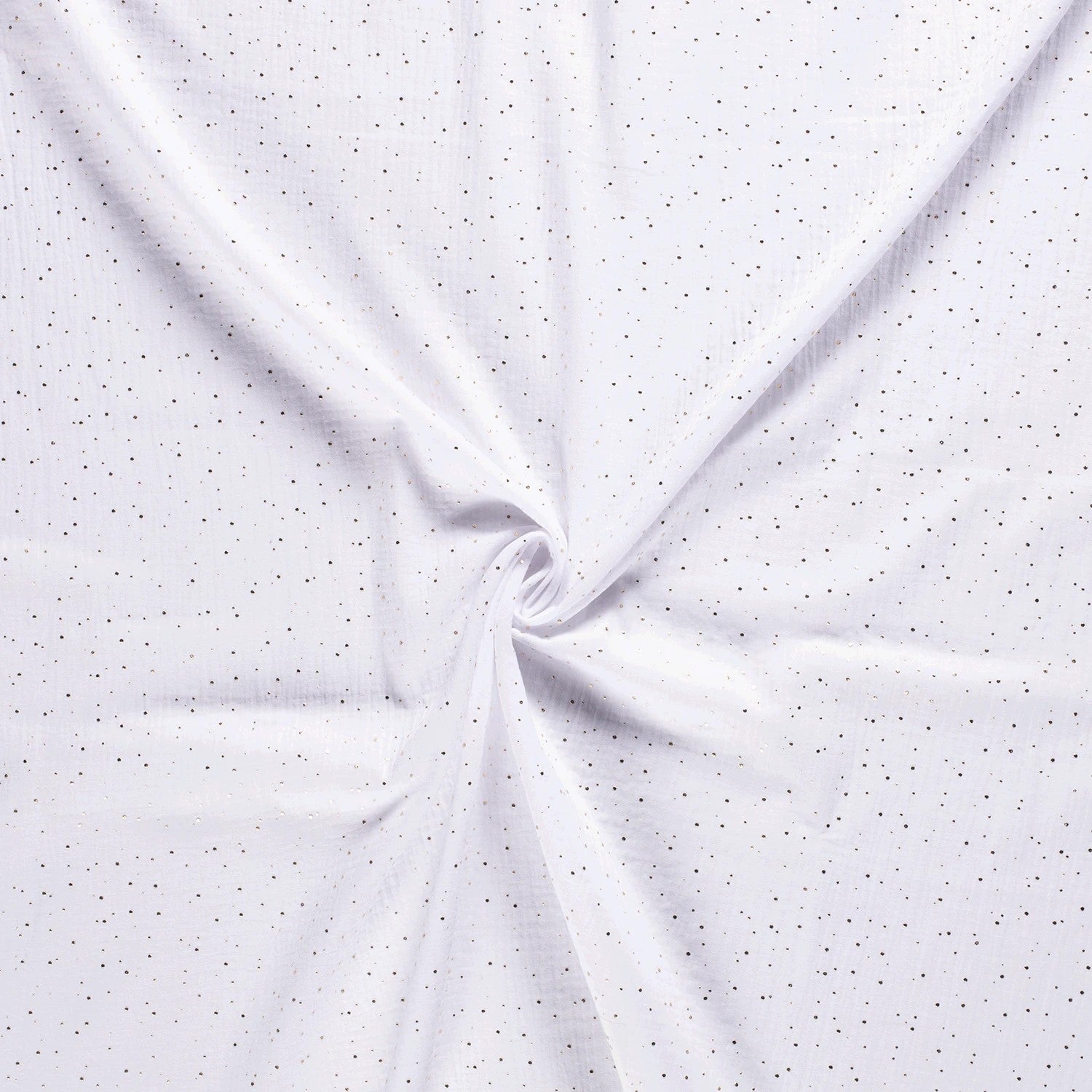 Buy 050-white Muslin gold dots - 20 colors *From 25 cm