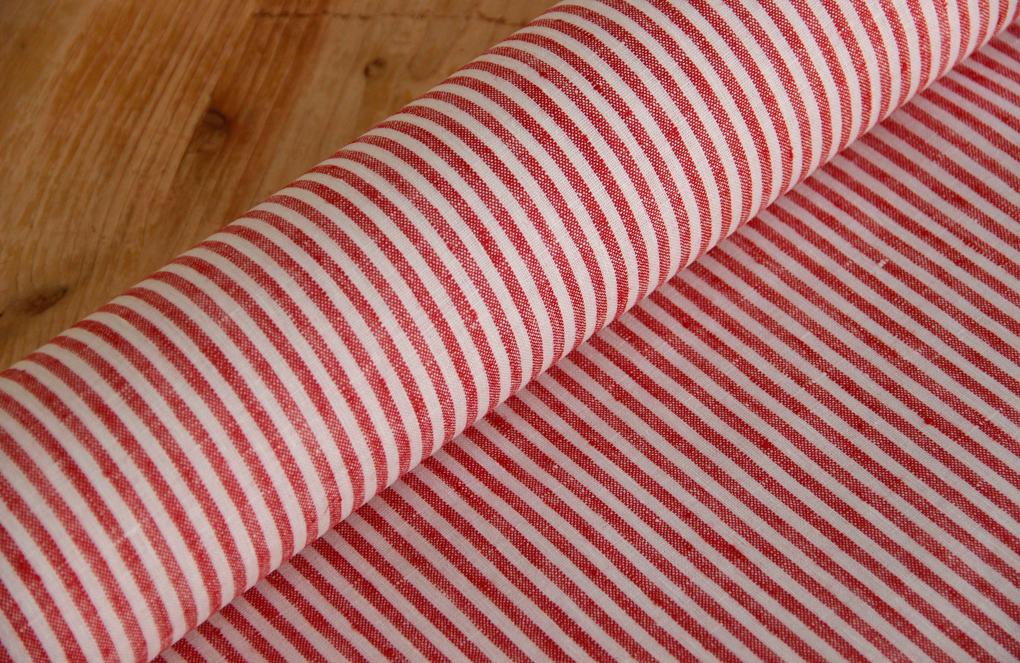 Buy strip-05-cm Linen red/white * From 50 cm