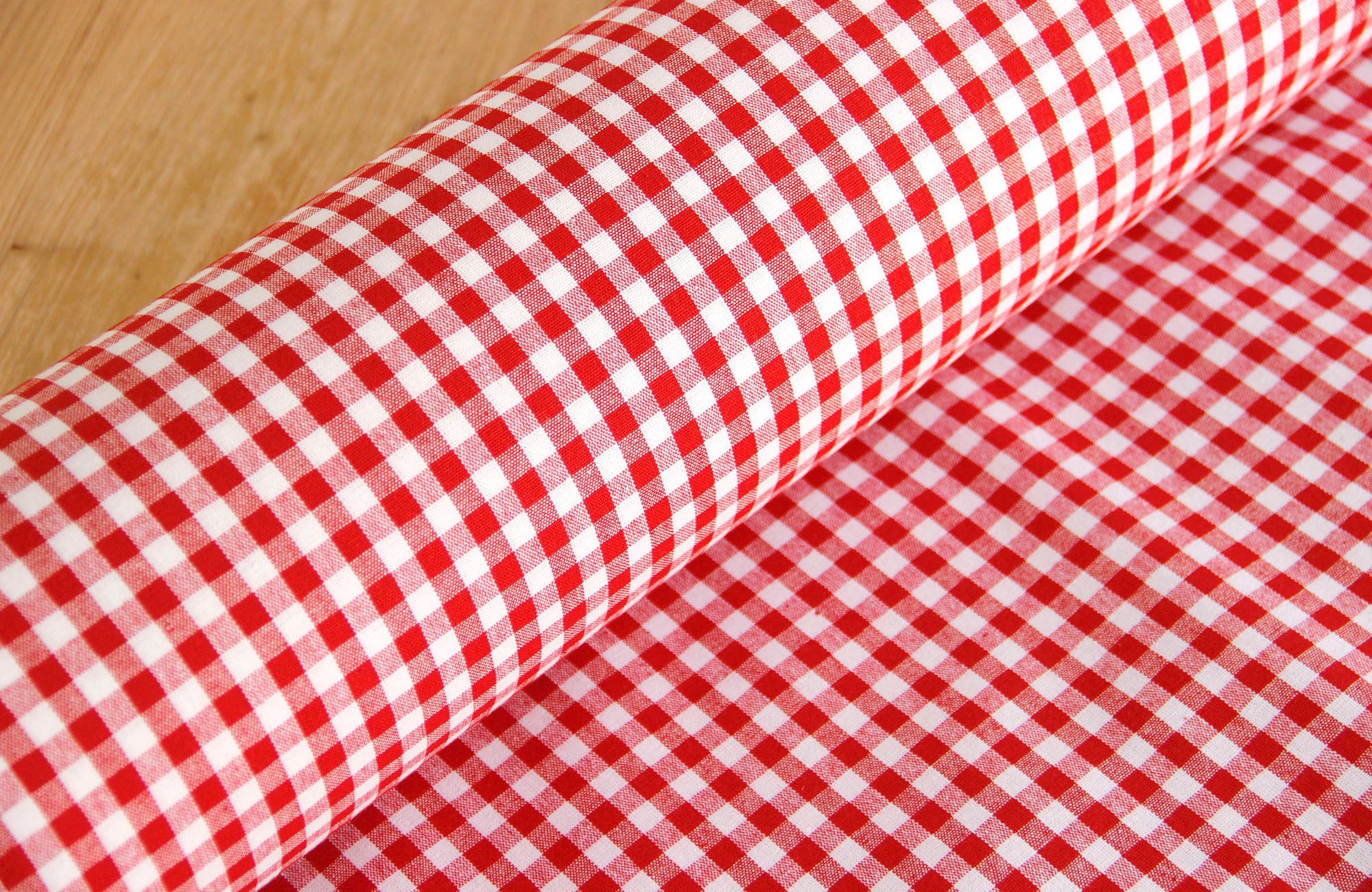 Linen red/white * From 50 cm