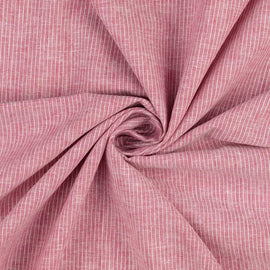 Acheter 015-rouge Demi lin à motifs fines rayures * A partir de 50 cm