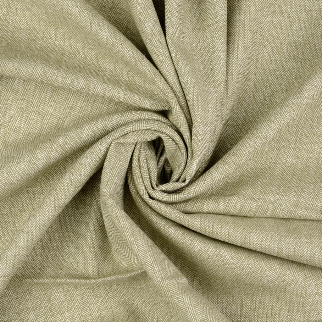 Buy 087-khaki Half linen patterned herringbone * From 50 cm