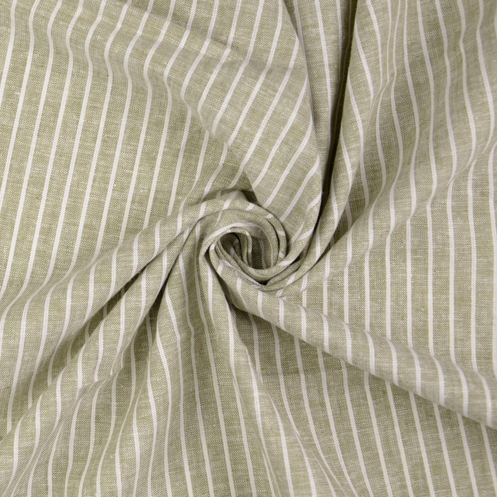 Half linen patterned stripes * From 50 cm