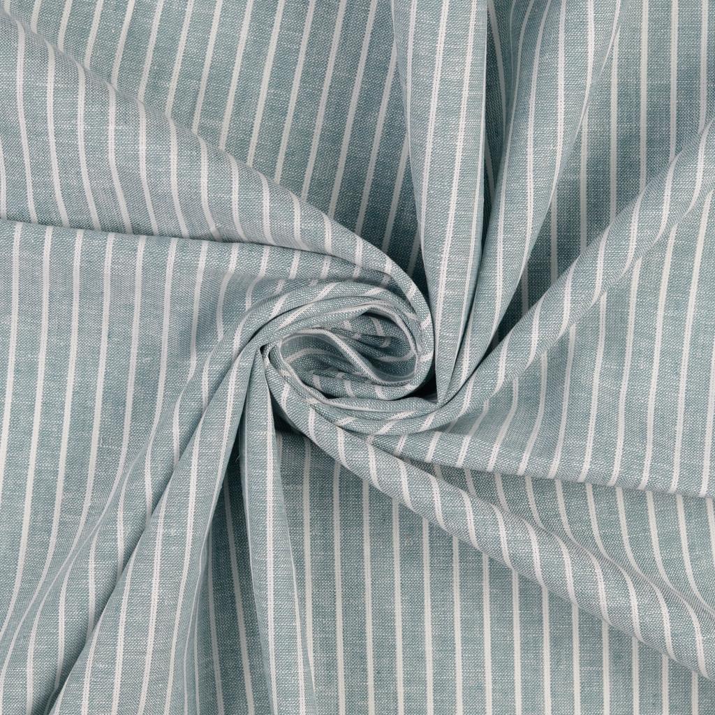 Buy 022-mint Half linen patterned stripes * From 50 cm
