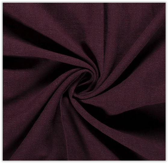 Buy 019-wine-red Linen Ramie stonewashed * From 50 cm